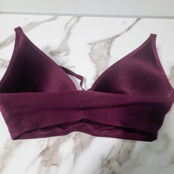 Victoria's Secret Bra 34D Burgundy Wine Lightly Lined Plunge Soft Sexy Underwire - Picture 5 of 6